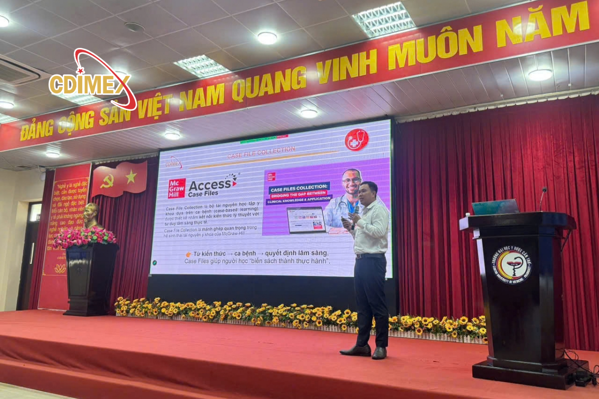 Đại diện CDIMEX chia sẻ về nền tảng học liệu số y khoa McGraw Hill